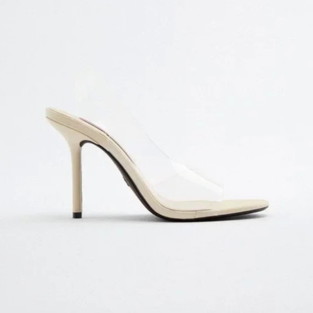 ZARA Clear Vinyl Heeled Sandals